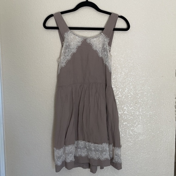 Free People Georgia Tan Taupe Lace Dress 2 Fiary Core - Picture 4 of 10